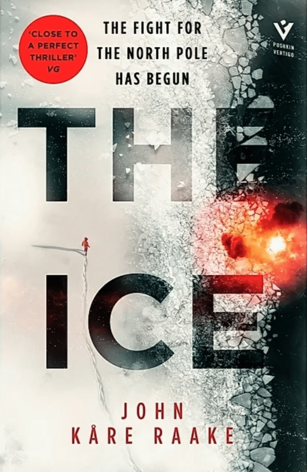 Book cover with fire and ice